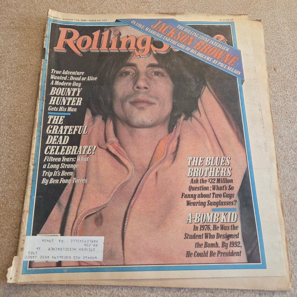 Rolling Stone Mag‎ Jackson Browne Grateful Dead Blues Brothers Aug 7 1980 323